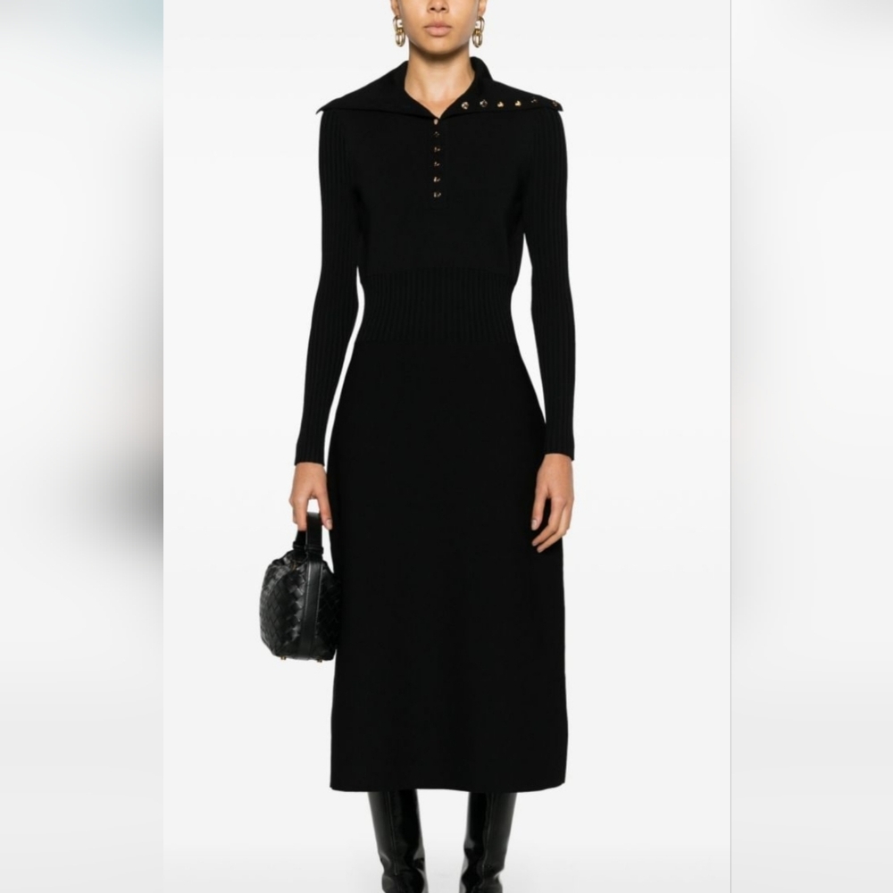 Tory Burch Polo Ribbed Sweater Dress
